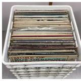 Crate of LPs
