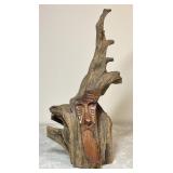 Hand carved wood "tree spirit" by Junior Cobb