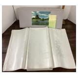 Irish linen damask tablecloth