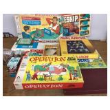 Large group of vintage board games
