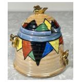 Antique Japan lusterware ceramic honey pot