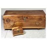Handmade 16" cedar box & cedar souvenir box