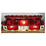 Budweiser leaded glass pool table light --works