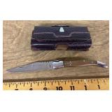 Laguiole folding pocket knife with case