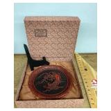 Cinnabar decorative plate