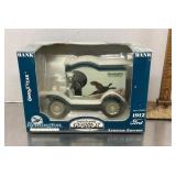 Remington diecast car bank