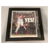 Framed St. Louis Cardinals Post Dispatch page