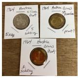 3 Austrian coins