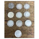 10 silver Roosevelt dimes