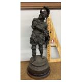 European warrior statue --24" tall