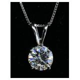 14k gold necklace w/1 carat diamond pendant