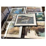 United Airlines framed advertising prints 16x20