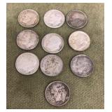 10 silver dimes