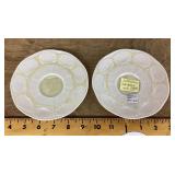 Pair of Belleek saucers
