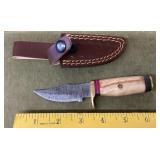 NEW Damascus steel fixed blade knife