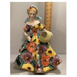 Large Italian porcelain woman figure