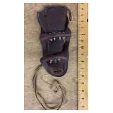 Dark brown leather gun holster