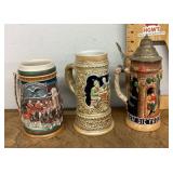 3 beer steins
