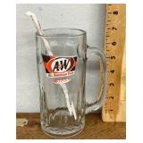 2003 A&W Root Beer mug with straw