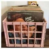 Crate of LPs