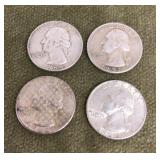 4 silver quarters