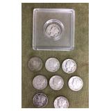 9 Mercury dimes