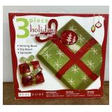 3-piece holiday serving set
