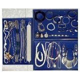 Costume jewelry necklaces, bracelets, and rings