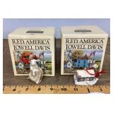 Pair of Schmid Lowell Davis collectible ornaments