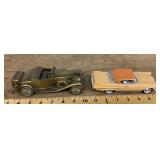 2 die cast cars