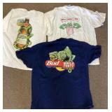 3 Budweiser frog shirts Size 2XL and 3XL