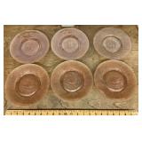 Set of 6 marigold glass salad plates