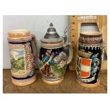 3 beer steins