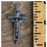 Antique cross pendant with reliquary