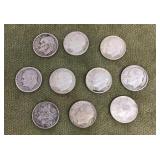 10 silver Roosevelt dimes