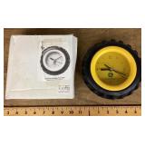 John Deere rubber tire desk clock 6.5"
