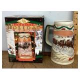 1996 Budweiser holiday stein with box