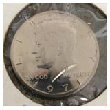 1971 proof Kennedy half dollar