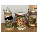 3 beer steins