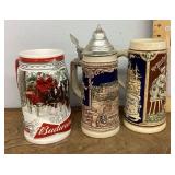 3 beer steins