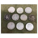 10 silver Roosevelt dimes