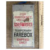Vintage bi-state Temporary Farebox
