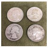 4 silver quarters