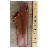 Brown Longhorn leather gun holster