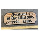 1996 Festival of the Little Hills sign