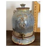 1989 Little Hills pottery dispenser on stand