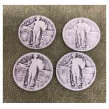 4 standing liberty quarters