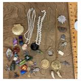 Costume jewelry necklaces, pendants, charms