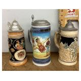 3 beer steins