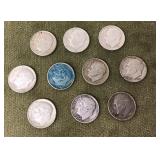 10 silver Roosevelt dimes